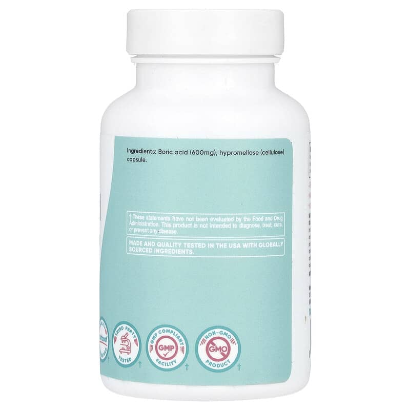 Women, Boric Acid, Vaginal Suppository, 600 mg , 60 Capsules