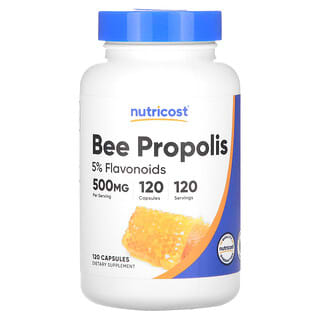 Nutricost‏, "פרופוליס דבורים, 500 מ""ג, 120 כמוסות."