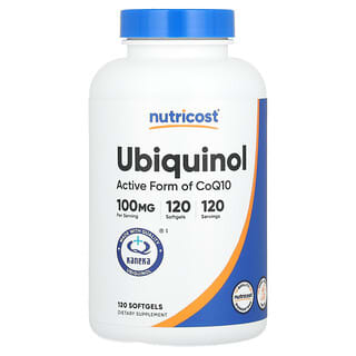 Nutricost, Ubichinol, 100 mg, 120 miękkich kapsułek