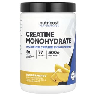 Nutricost, Performance, Créatine monohydrate, Ananas et mangue, 500 g