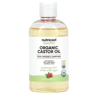 Nutricost, Essentials, органическое касторовое масло, 240 мл (8 унций)