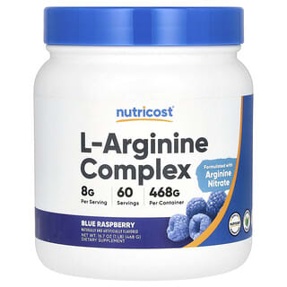 Nutricost, Complejo de L-arginina, Frambuesa azul, 468 g (16,7 oz)