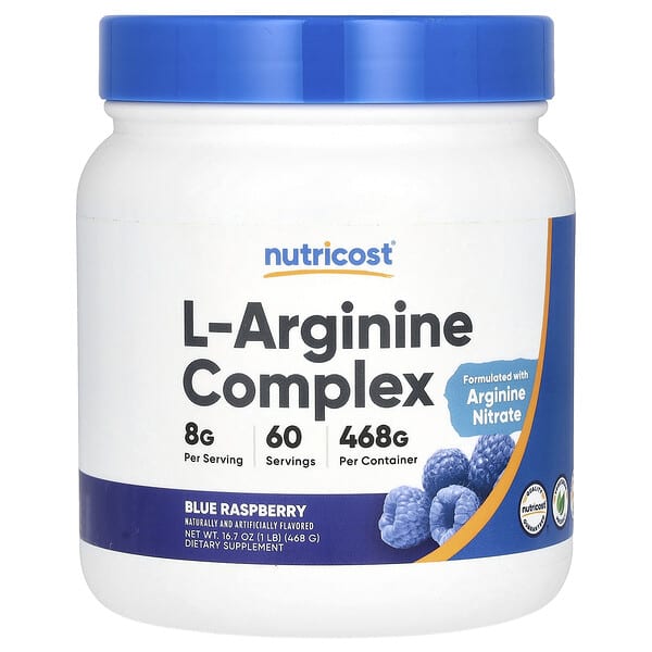 L-Arginine Complex, Blue Raspberry, 16.7 oz (468 g)