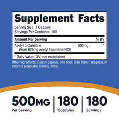 アセチルL-カルニチン、500mg、180粒