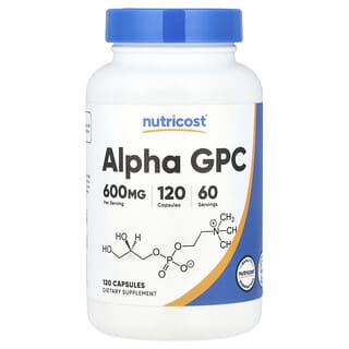 Nutricost, Alpha GPC, 600 mg, 120 Kapsül (Kapsül Başına 300 mg)