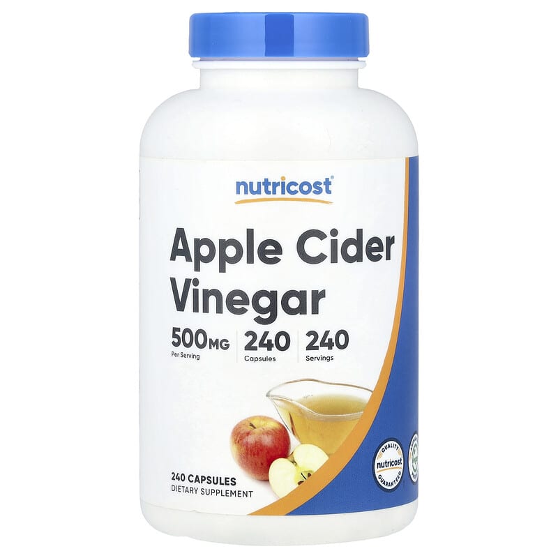 Vinagre de sidra de manzana, 500 mg, 240 cpsulas