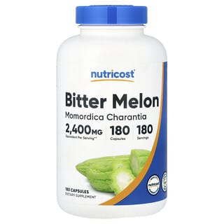 Nutricost, 비터 멜론, 2,400mg, 캡슐 180정