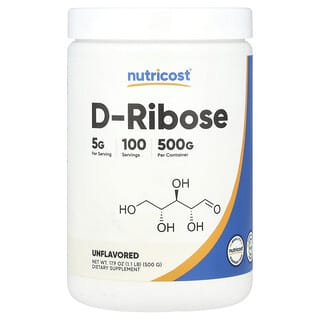 Nutricost, D-riboză, fără arome, 17,9 oz (500 g)