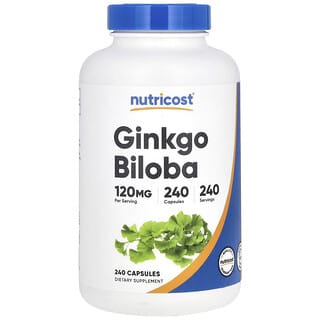 Nutricost, Ginkgo biloba, 120 mg, 240 Kapseln