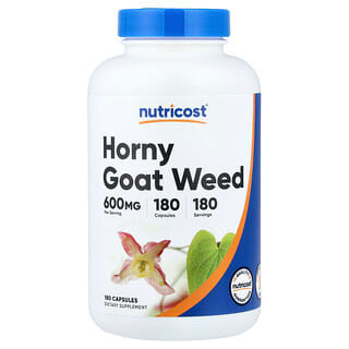 Nutricost, горянка крупноцветковая, 600 мг, 180 капсул