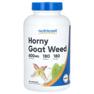 Nutricost, Horny Goat Weed, Ziegenkraut, 600 mg, 180 Kapseln