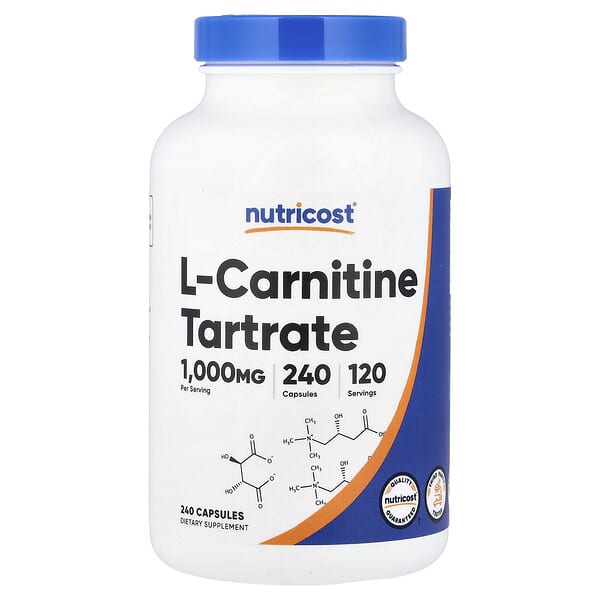 Nutricost L-Carnitine Tartrate, 240 Capsules (500 mg per Capsule)
