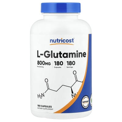 Nutricost, L-Glutamine, 180 Capsules