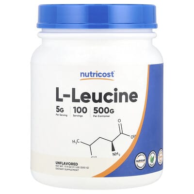 Nutricost, L-Leucine, Unflavoured, 17.9 oz (500 g)