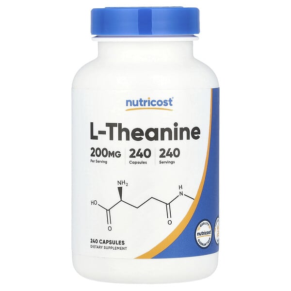 Nutricost, L-Teanin, 200 mg, 240 Kapsul