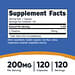 Nutricost, L-Theanine, 200 mg, 120 capsules - Image 3