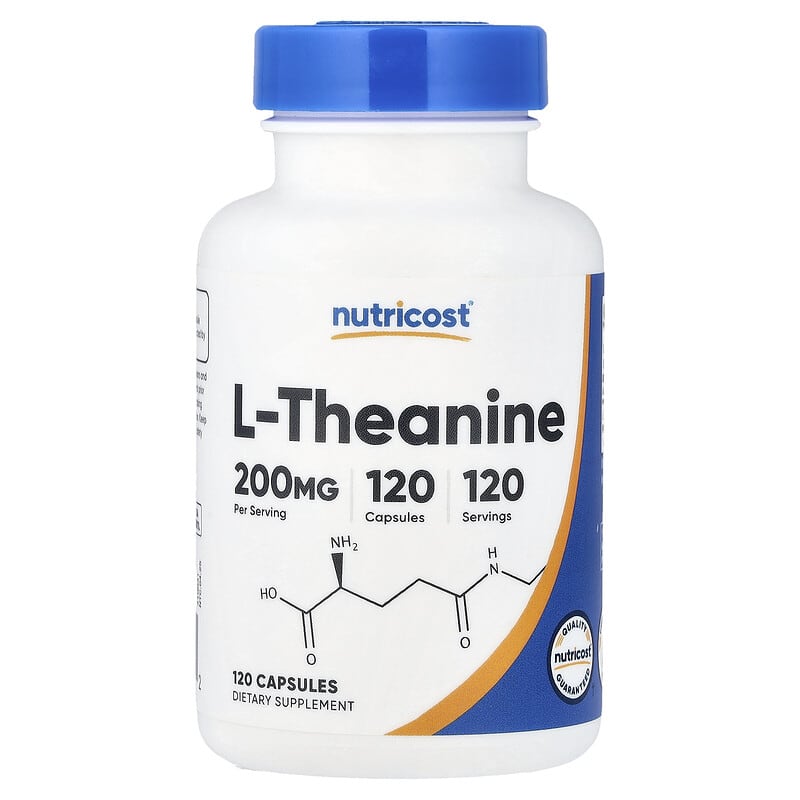 L-teanina, 200 mg, 120 capsule