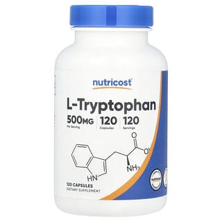 Nutricost, L-tryptophan, 500 mg, 120 kapsułek