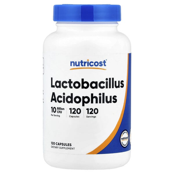 Nutricost Lactobacillus Acidophilus, 50 mg (10 Billion CFU), 120 Capsules