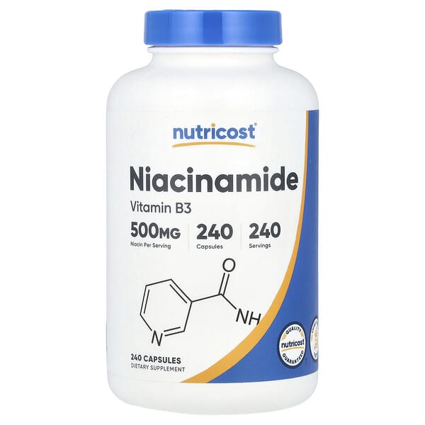 Niacinamide, 500 mg, 240 Capsules