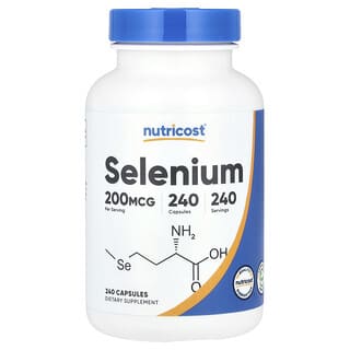 Nutricost, Sélénium, 200 µg, 240 capsules