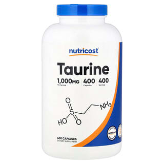 Nutricost, Taurine, 1000 mg, 400 capsules