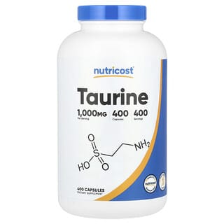 Nutricost, Taurina, 1.000 mg, 400 Cápsulas