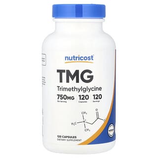 Nutricost, TMG(트라이메틸글리신), 750mg, 캡슐 120정