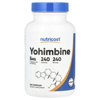 Nutricost, Johimbina, 5 mg, 240 kapsułek