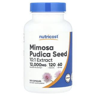 Nutricost, Mimosa pudica Seed, Mimosensamen, 12.000 mg, 120 Kapseln (6.000 mg pro Kapsel)