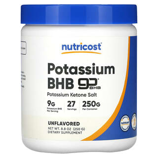 Nutricost, Potassio BHB, non aromatizzato, 250 g