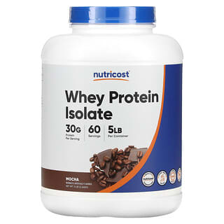 Nutricost, Aislado de proteína de suero de leche, Moca`` 2268 g (5 lb)