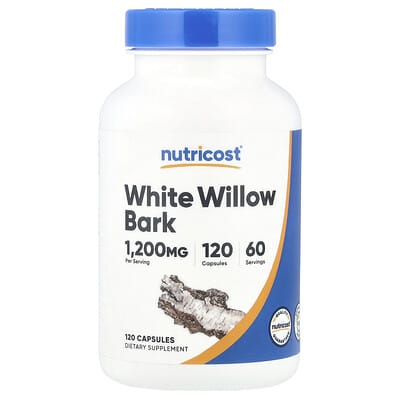Nutricost, White Willow Bark, 120 Capsules (600 mg per capsule)