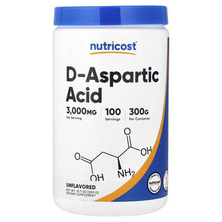 Nutricost, D-天冬氨酸，原味，10.6 盎司（300 克）