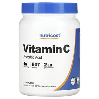 Nutricost, вітамін C, без смакових добавок, 907 г (32 унції)