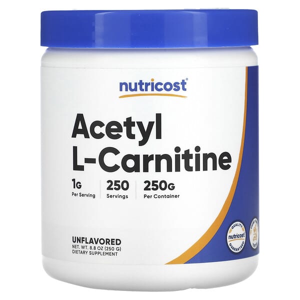 Nutricost, Acetyl L-Carnitine, Unflavored, 8.8 oz (250 g)