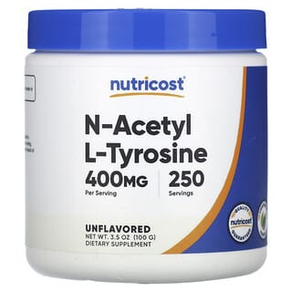 Nutricost, N-ацетил L-тирозин, без добавок, 100 г (3,5 унции)