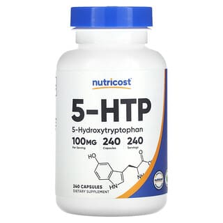 Nutricost‏, 5-הידרוקסי-טריפטופן, ‏100 מ"ג, 240 כמוסות