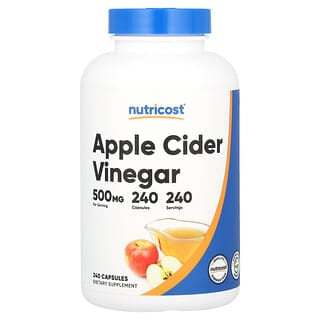 Nutricost‏, "חומץ סיידר תפוחים, 500 מ""ג, 240 כמוסות."