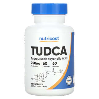 Nutricost, TUDCA，牛磺熊去氧膽酸，250 毫克，60 粒膠囊