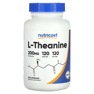 Nutricost, L-teanina, 200 mg, 120 cápsulas
