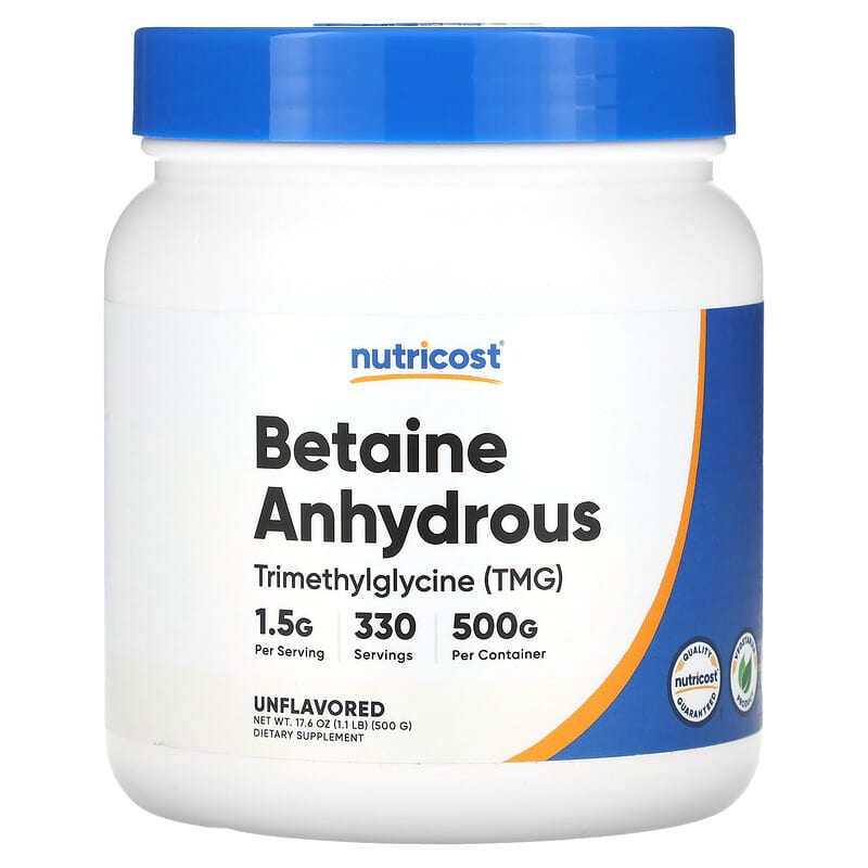 Betaine Anhydrous Unflavored 17.6 oz 500 g