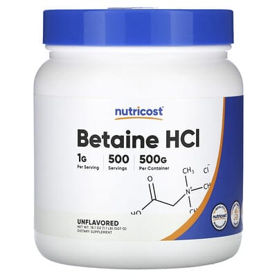 Nutricost, Betaine HCL, Unflavored, 18.1 oz (507 g)