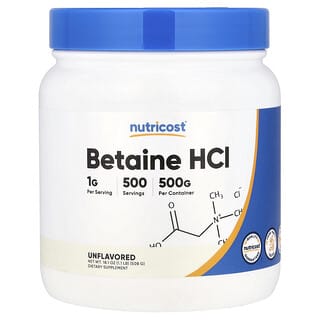 Nutricost, Betaine HCI, Unflavored, 18.1 oz (508 g)