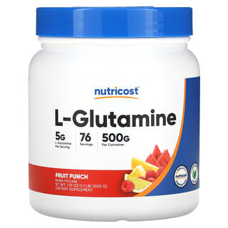 Nutricost, L-glutamine, punch aux fruits, 500 g