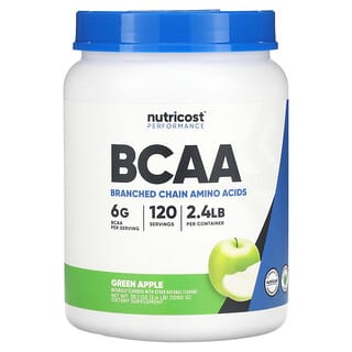 Nutricost, Performance, BCAA, Green Apple, 2.4 lb (1,080 g)