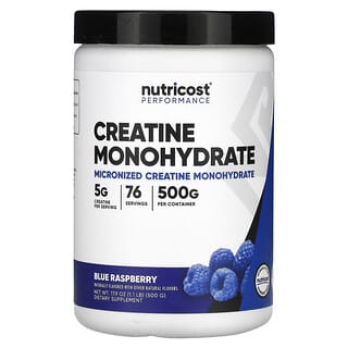 Nutricost, Performance, Créatine monohydrate, Framboise bleue, 500 g