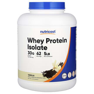 Nutricost, Whey Protein Isolate, Molkenproteinisolat, Vanille, 2.268 g (5 lb.)