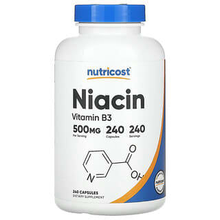 Nutricost, Niacina, 500 mg, 240 cápsulas