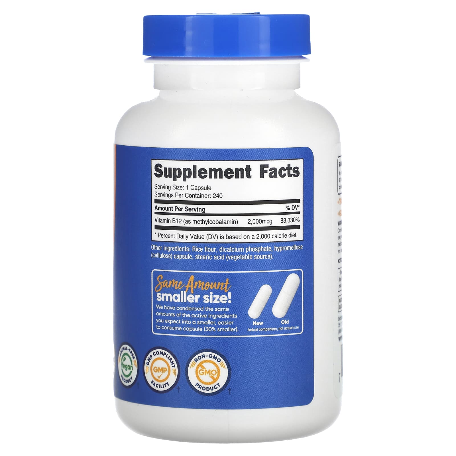 Nutricost, Vitamin B12, 2,000 Mcg, 240 Capsules